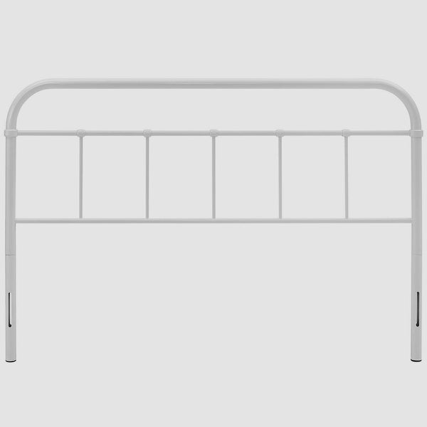 Lomita Classic King Size White Metal Headboard - - 33432752