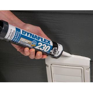 DAP Dynaflex 230 10.1 oz. White Premium ExteriorInterior Window Door and Trim Sealant (12-Pack) 7079818275