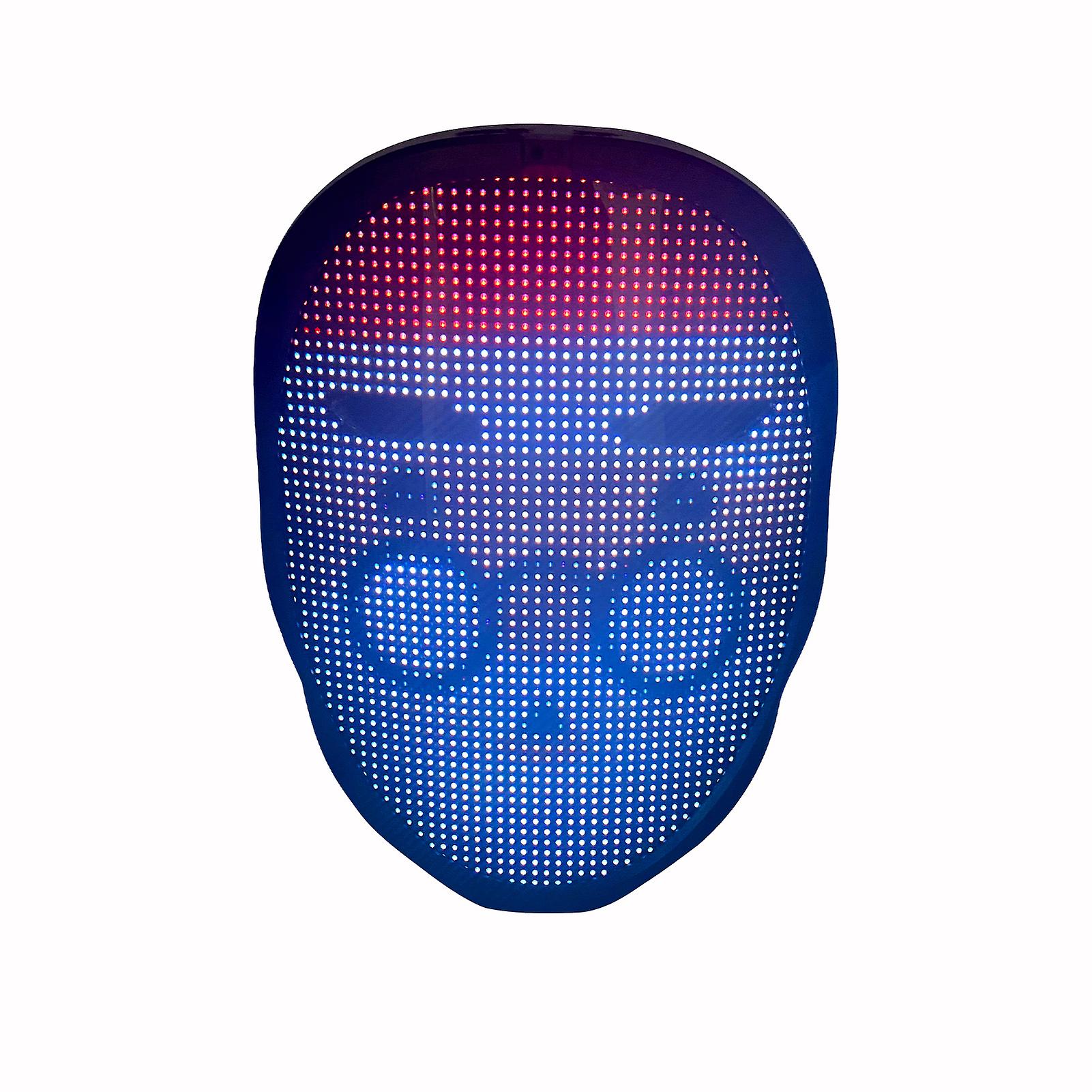 3xaa Battery Halloween Scary Mask Led Christmas Mask Cosplay Led Costume Mask For Masquerade Parties Support App Upload Picture Face Change By Gesture