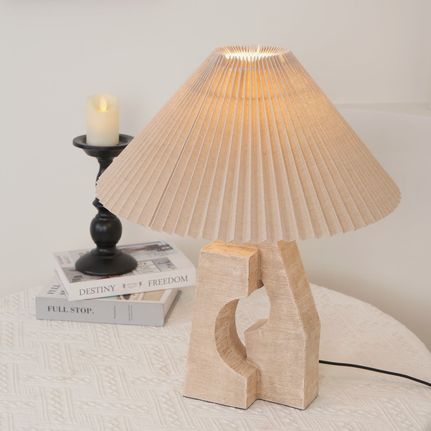 Stone Pillar Table Lamp