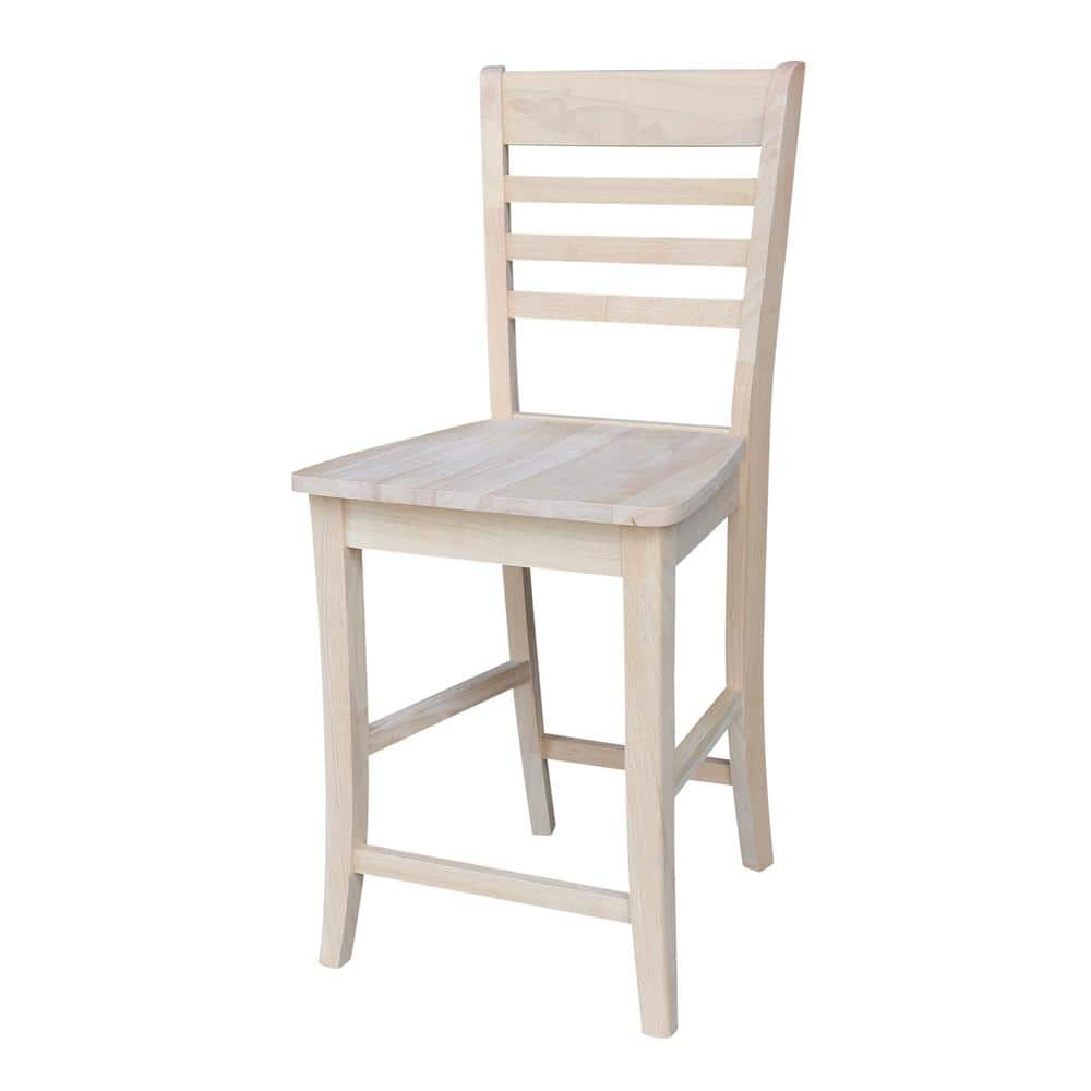 International Concepts Roma 24 in. Unfinished Wood Bar Stool S-3102