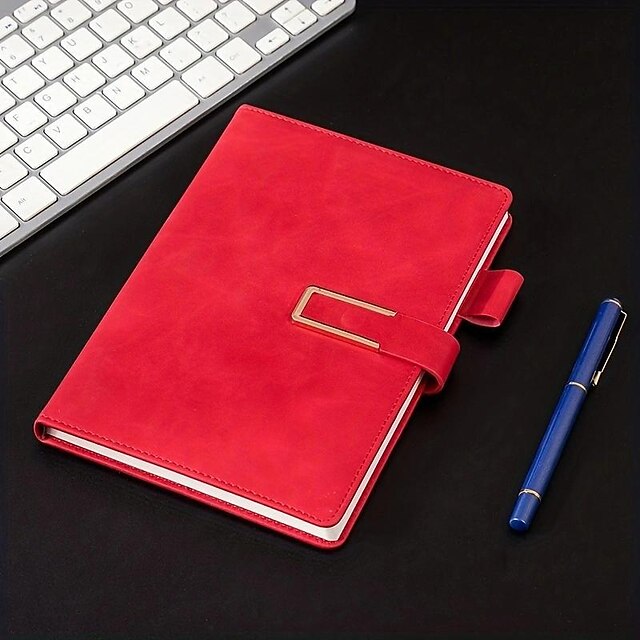 360 Pages Business Notebook Magnetic Buckle Book Retro PU Buckle Journal Diary Book Portable A5 Notepad