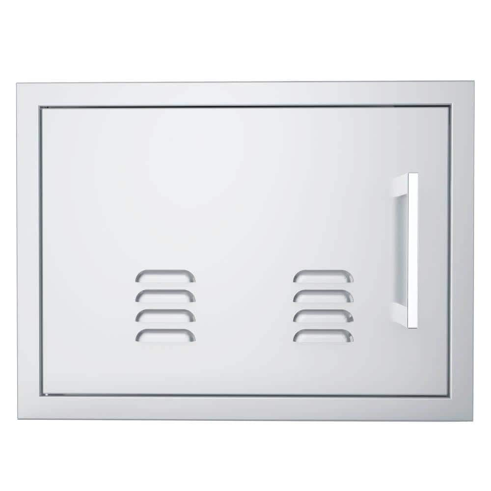 Sunstone Signature Series 23 in. x 17 in. 304 Stainless Steel Left Swing Horizontal Vented Door BA-VDHL1420