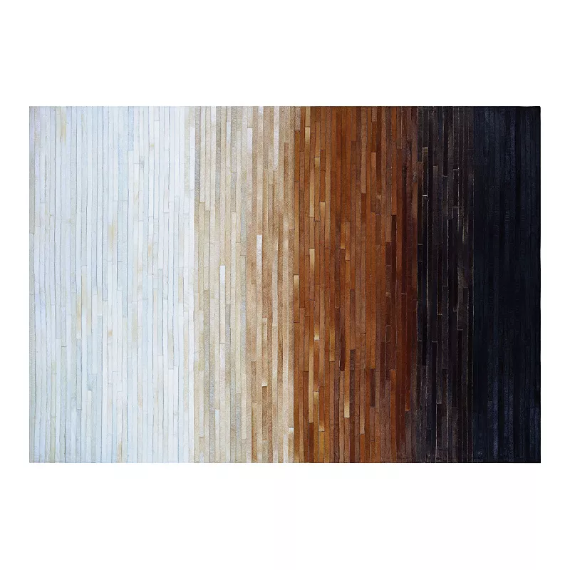 Couristan Chalet Homestead Cowhide Leather Area Rug