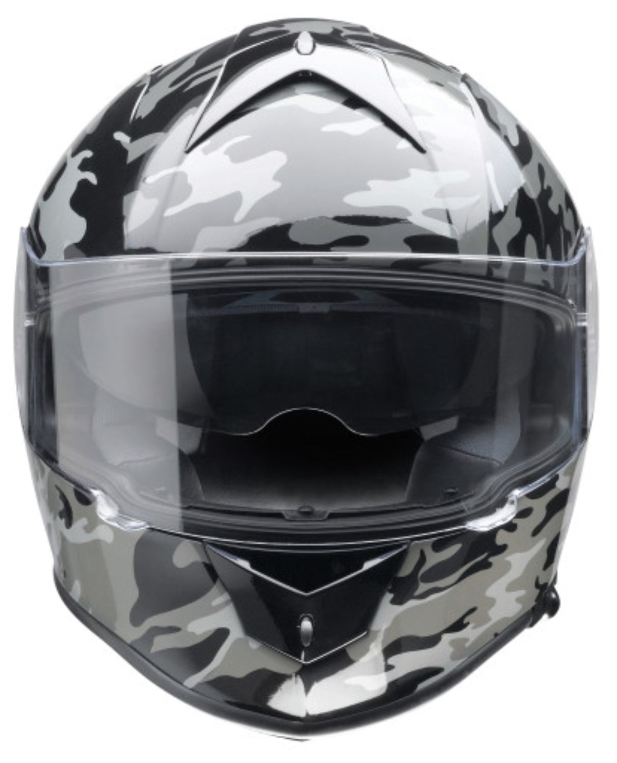 Z1R Warrant Camo Motorcycle Helmet Black/Gray XXL