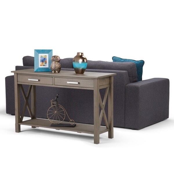 WYNDENHALL Waterloo SOLID WOOD 47 inch Wide Contemporary Console Sofa Table - 47.4 Inches wide