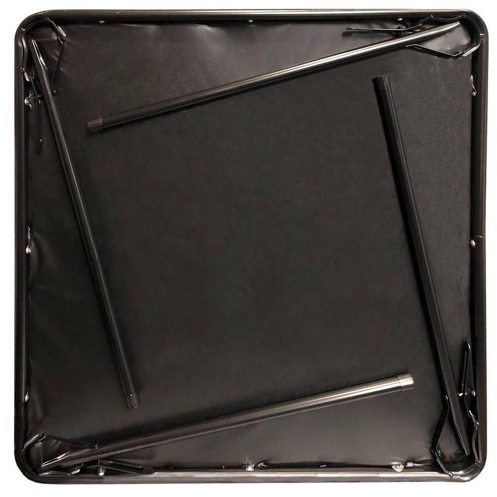 Plastic Development Group 5-Piece 34 in. Black Card Table and 4 Chairs Furniture Set PDG-819