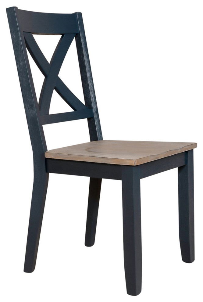 Sias X Back Side Chair  Navy   Modern   Armchairs And Accent Chairs   by Modon  Houzz