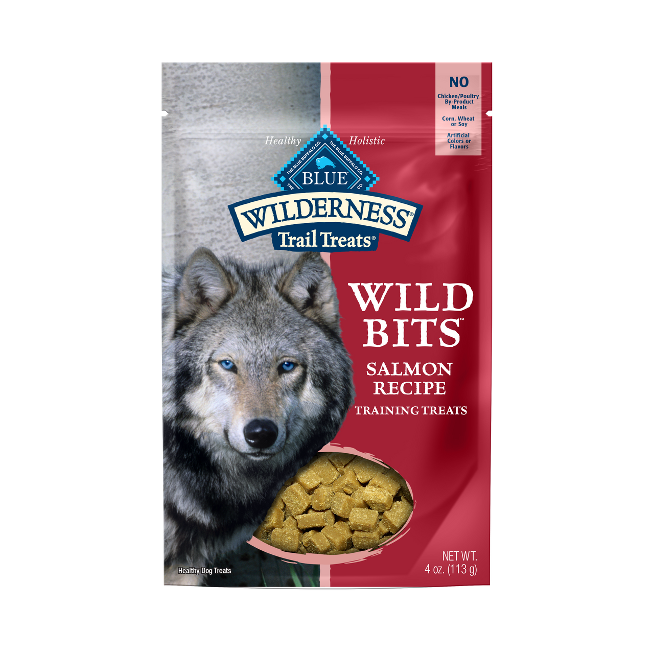 Blue Buffalo Wilderness Grain-Free Trail Treats Wild Bits Salmon Training Treats， 4 Oz. Bag