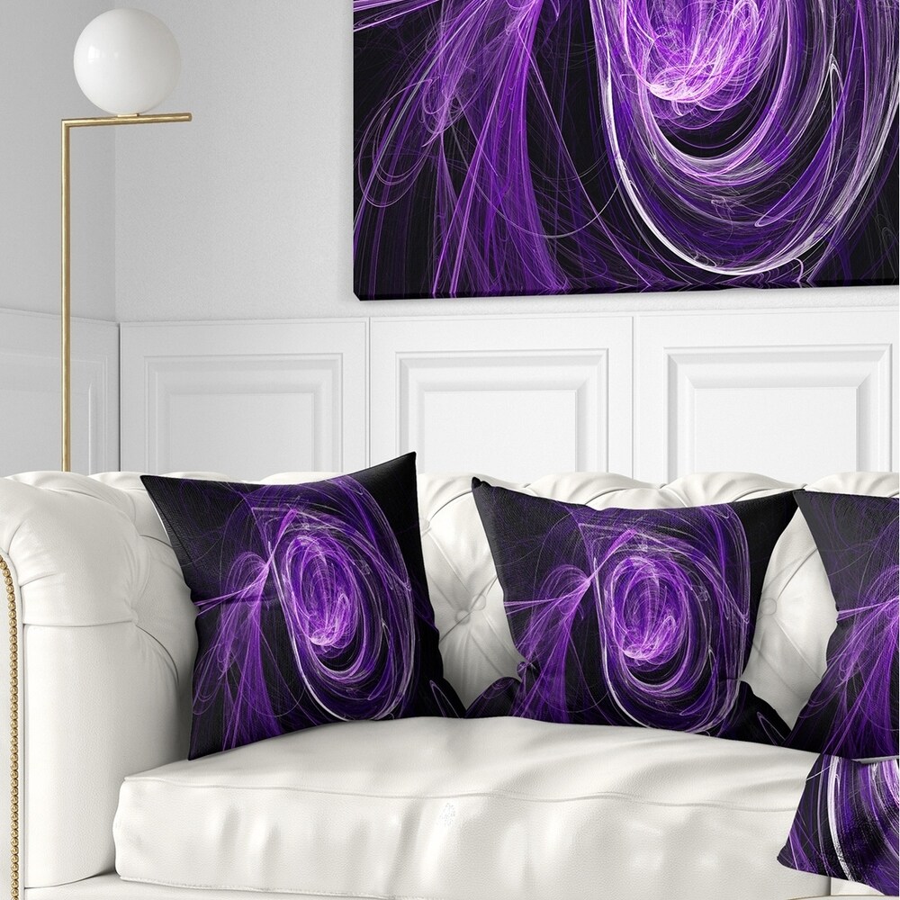 Designart 'Purple Ball of Yarn' Abstract Throw Pillow