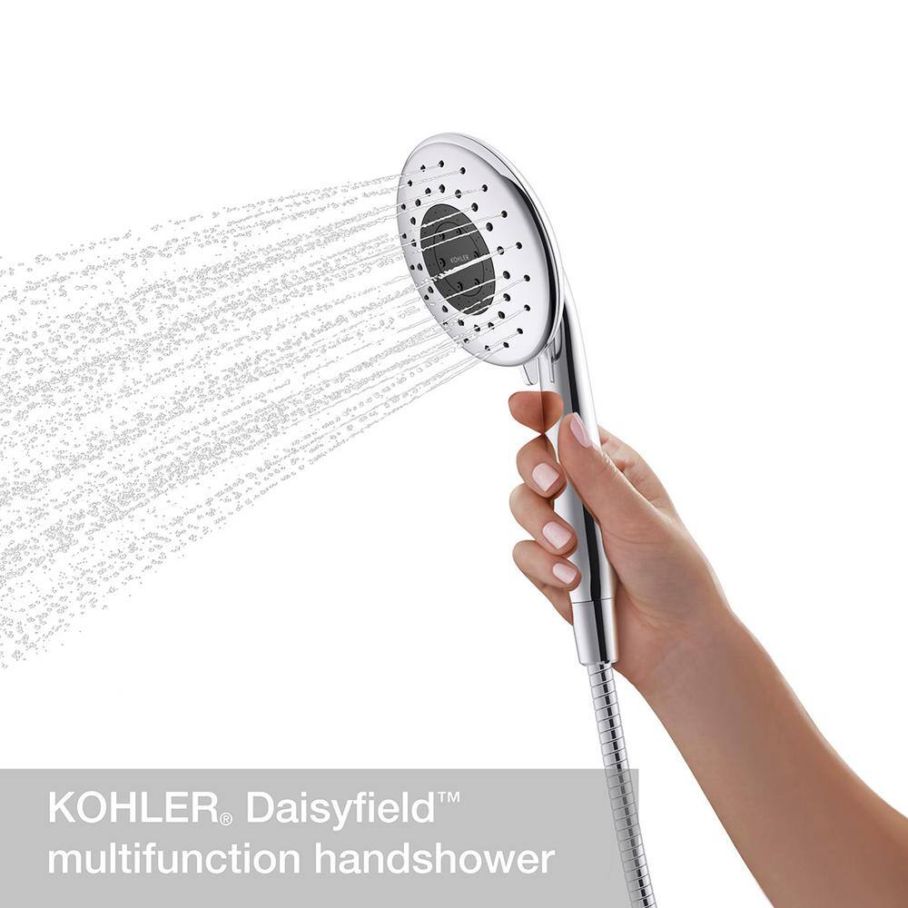 KOHLER Daisyfield 6-Spray 1.75 GPM 4.9375 in. Wall-Mount Handheld Shower Head in Polished Chrome K-R24611-G-CP