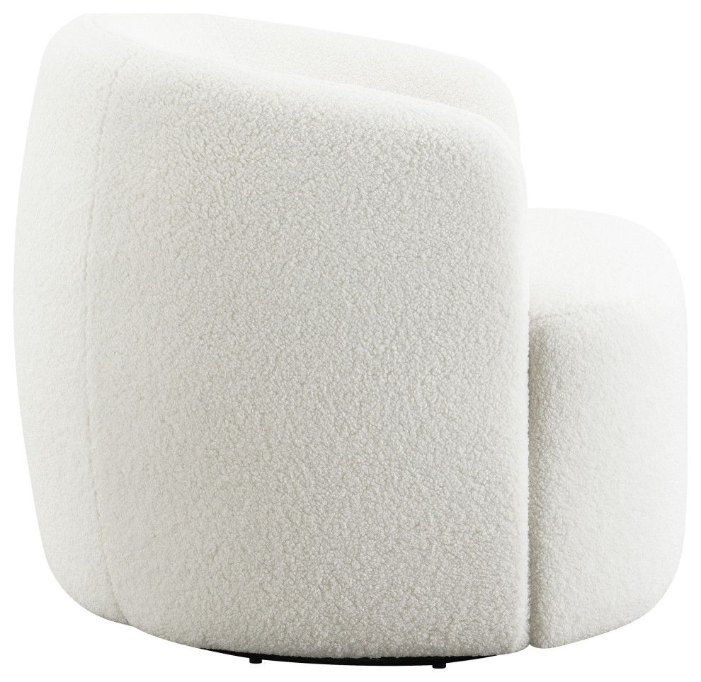 Hudson Upholstered Swivel Chair Natural   Modern   Armchairs And Accent Chairs   by Modon  Houzz