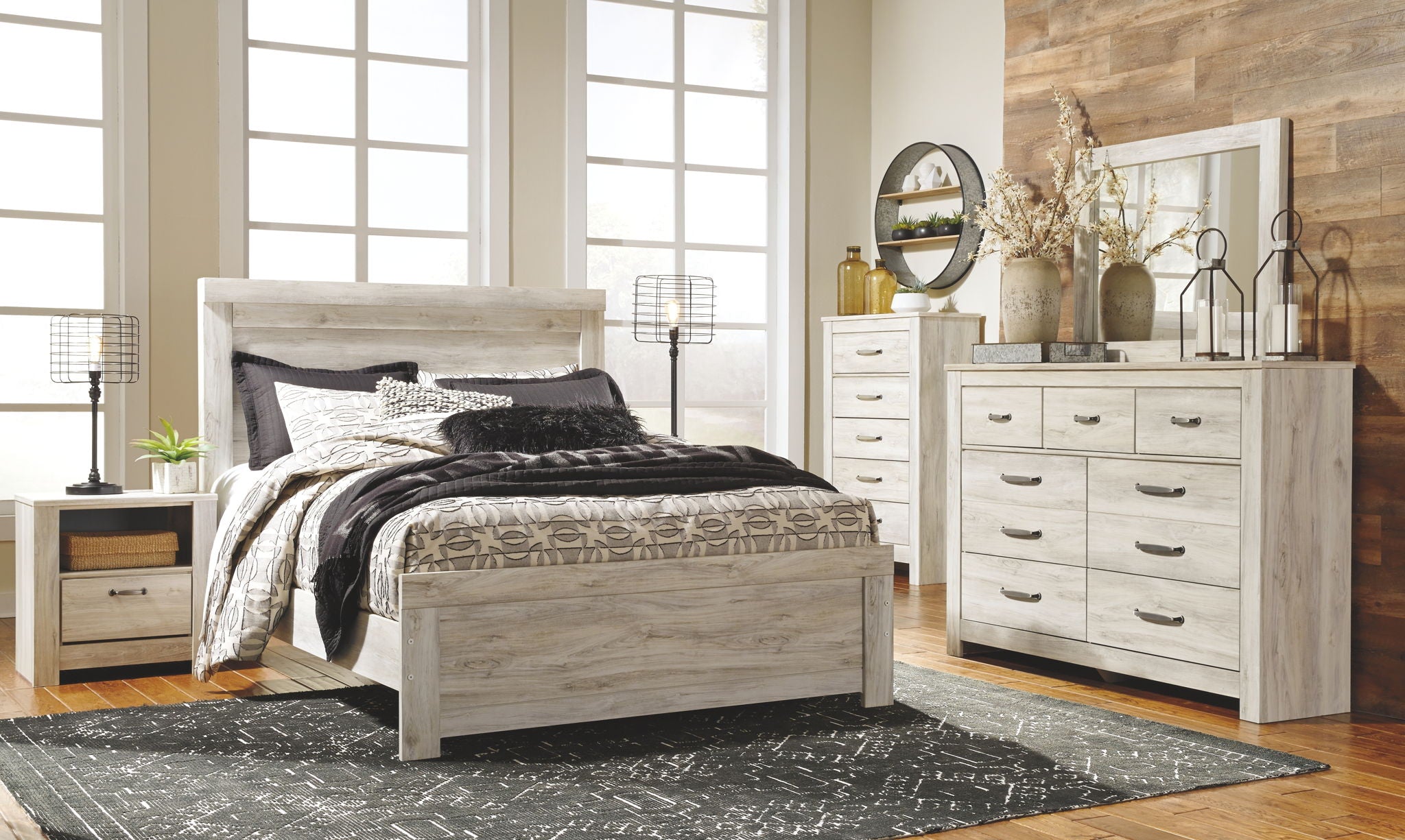 Bellaby Queen Bed with Dresser Mirror and Nightstand