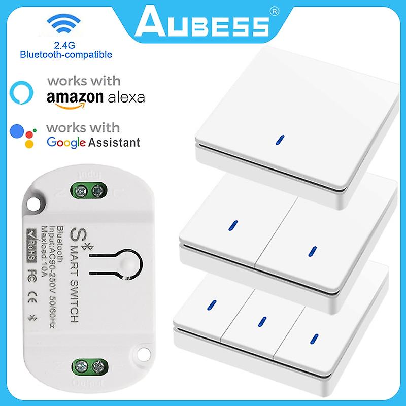 Wireless Bluetooth Smart Switch Light Wall Panel Switch With Remote Control Mini Relay Receiver