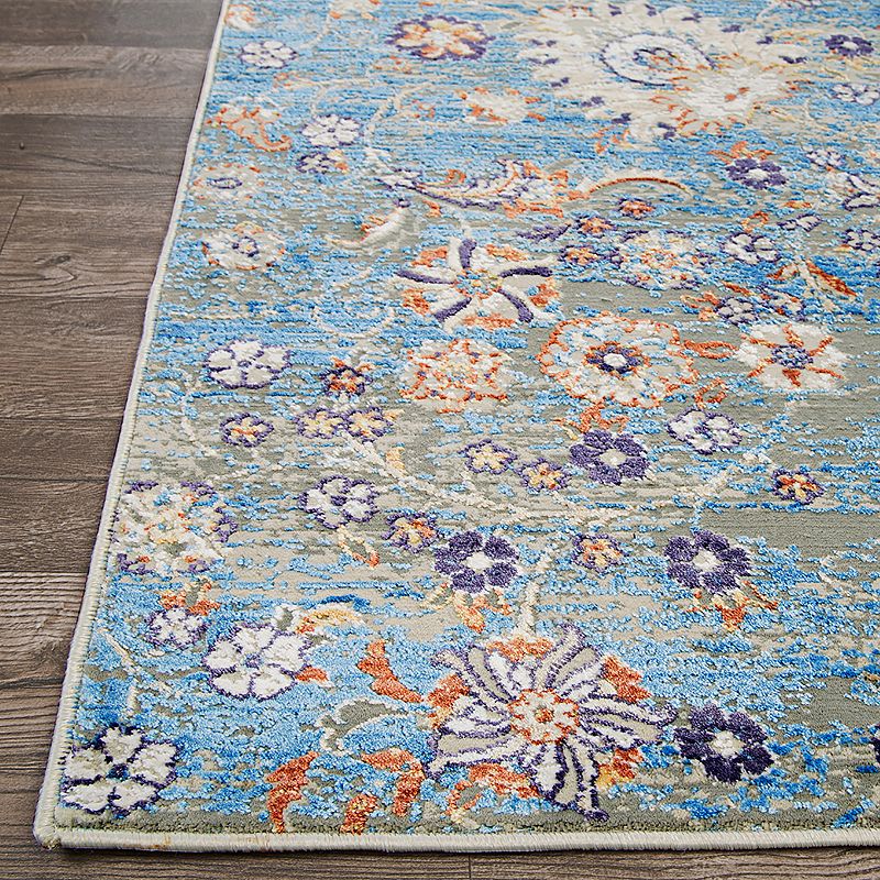 Couristan Vibrata Chateau Multi-Pacific Blue Area Rug