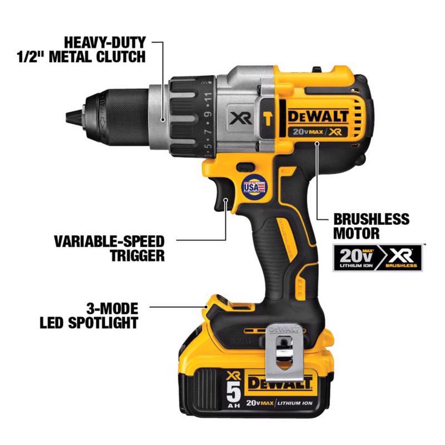 DW 20V MAX Cordless Brushless 5 Tool Combo Kit