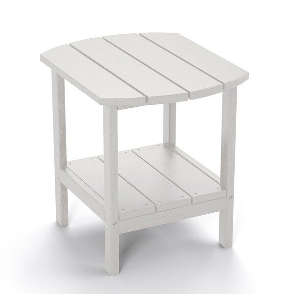 2Tier Adirondack Side Table，Outdoor End Tables HDPE AllWeather Resistant