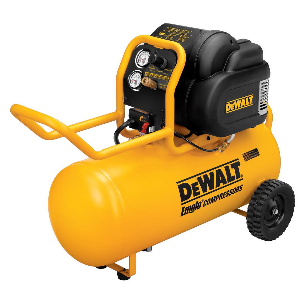 DEWALT HEAVY-DUTY 200 PSI 15 GALLON 120 VOLT ELECTRIC WHEELED PORTABLE WORKSHOP COMPRESSOR (D55167)