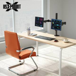 USX MOUNT Dual Monitor Arm Desk Mount Fits for Most 13 in. - 27 in. LED FlatCurved Monitors HAS402