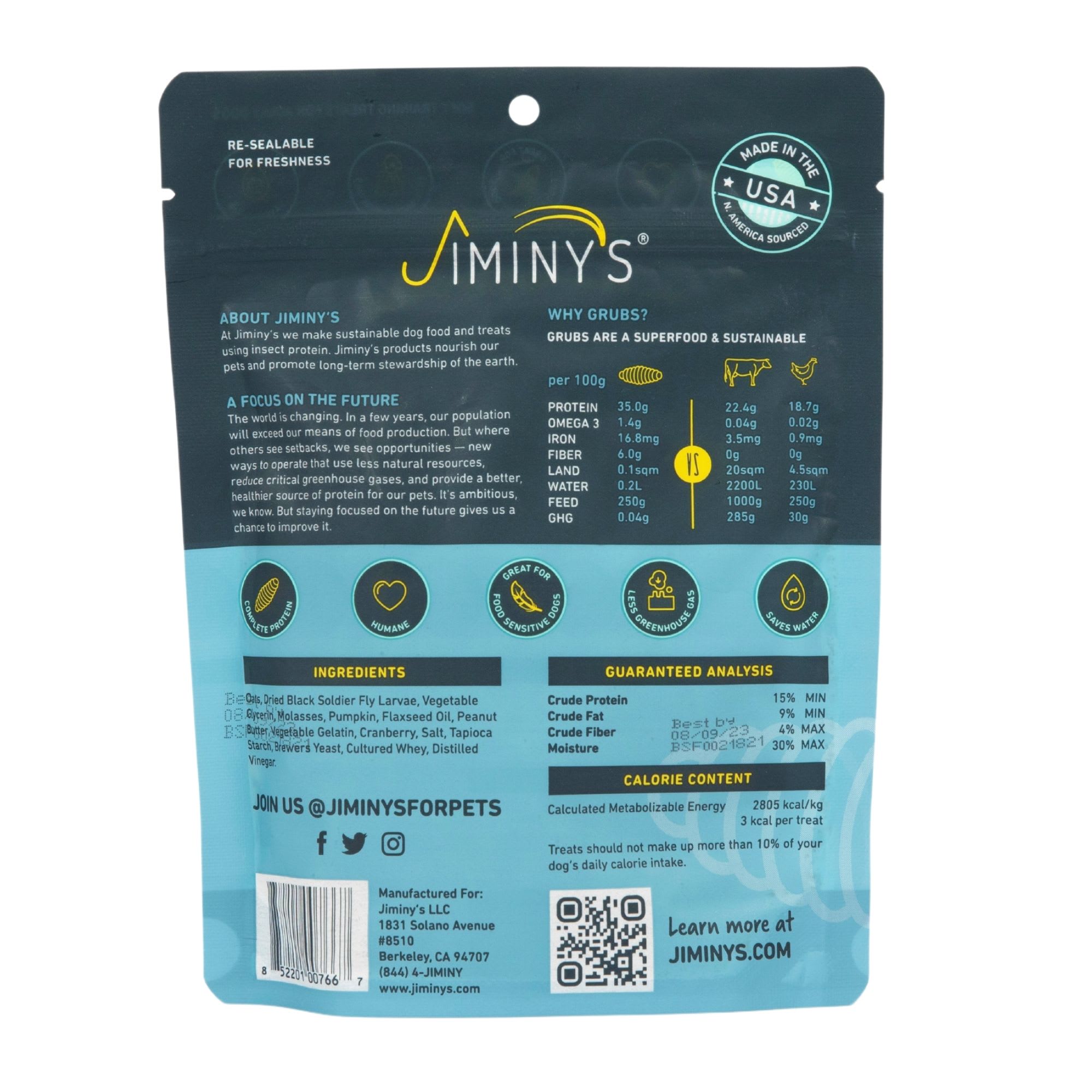 Jiminys Peanut Butter And Cranberry Flavor Chewy Training Dog Treats， 6 oz.