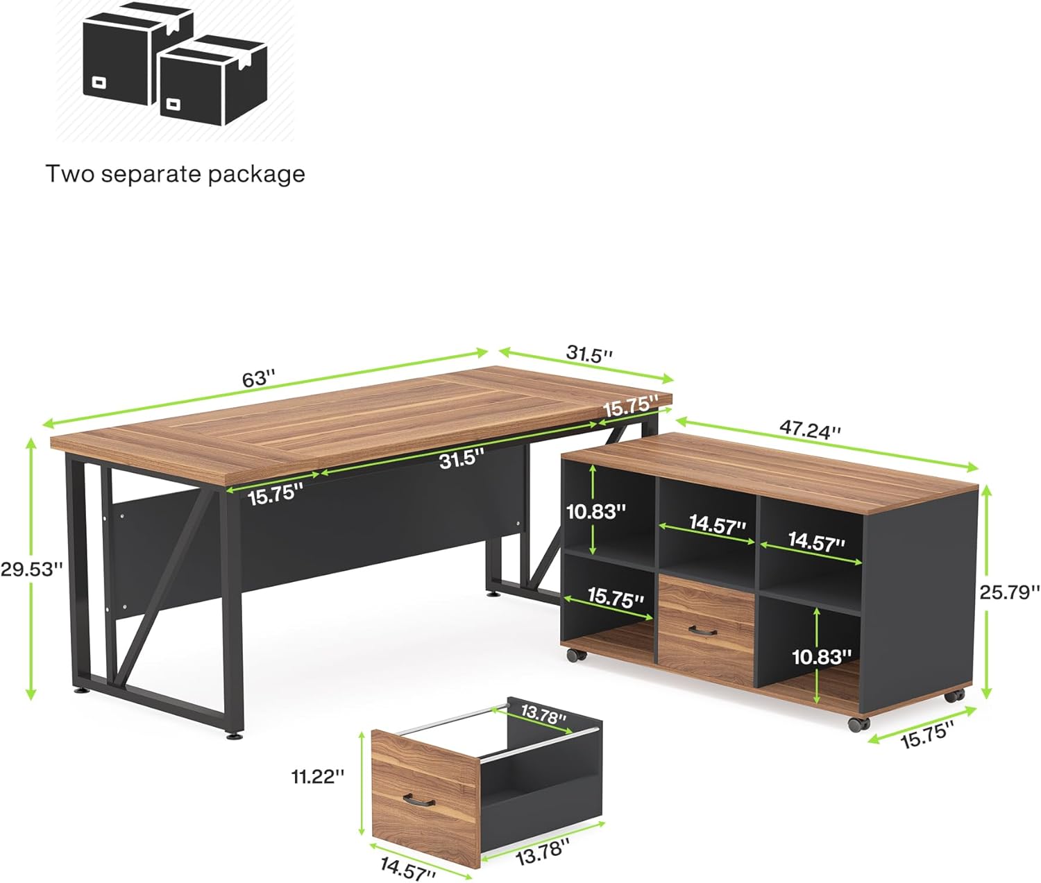 L-Shaped Computer Desk, 55