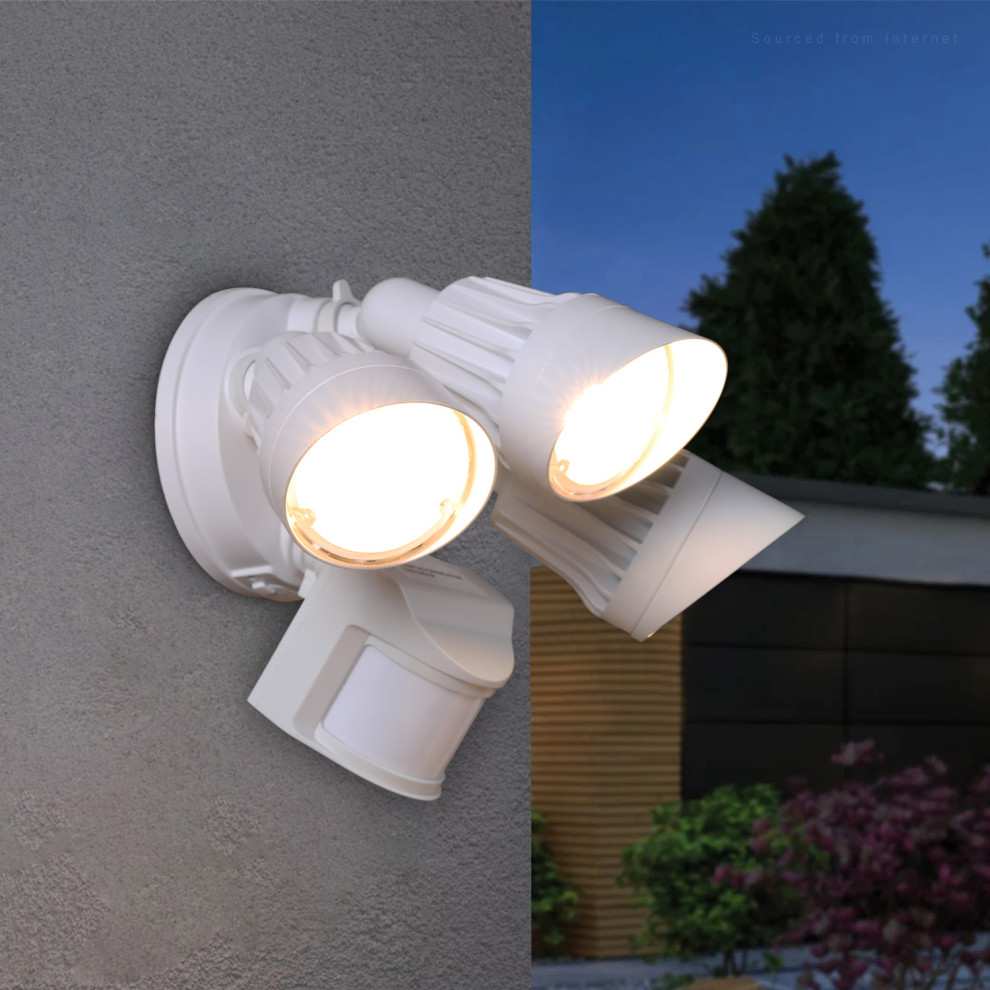 2 Pack 3CCT LED Sensor Flood Light Dusk to Dawn 3 Lighting Modes   Transitional   Outdoor Flood And Spot Lights   by W86 Trading Co.  LLC  Houzz