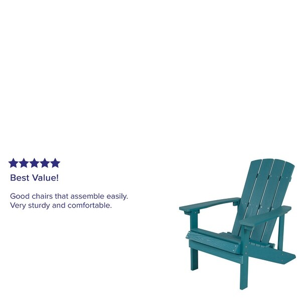 Outdoor AllWeather Poly Resin Wood Adirondack Chair