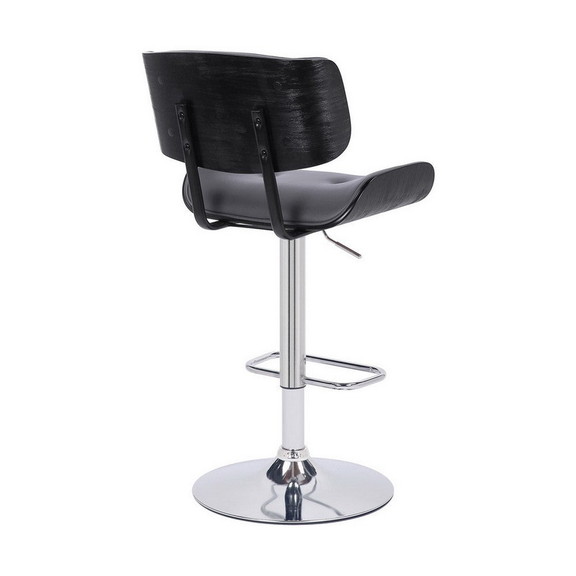 Benjara BM270412 Bar Stool with Leatherette Button...