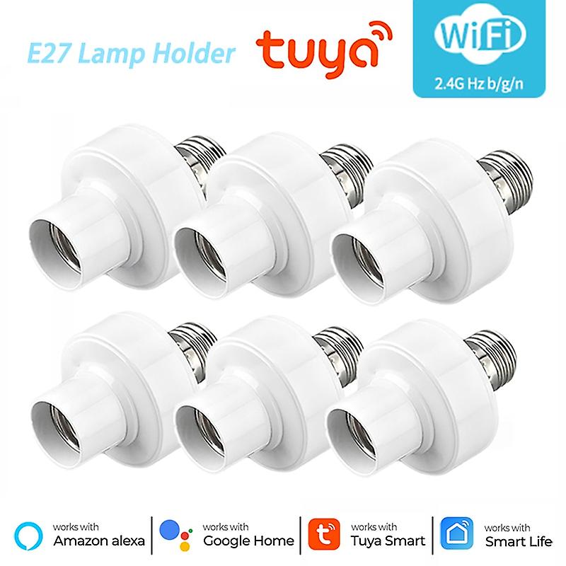 Tuya/ewelink Wifi E27 Lamp Holder Base App Remote Control Smart Home Light Bulbs Adapter Via