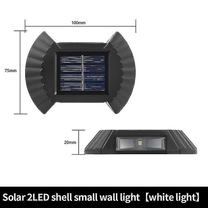 8pcs Outdoor Led Solar Light Solar Garden Waterproof Wall Lamp Light Up And Down Garden Decorative W