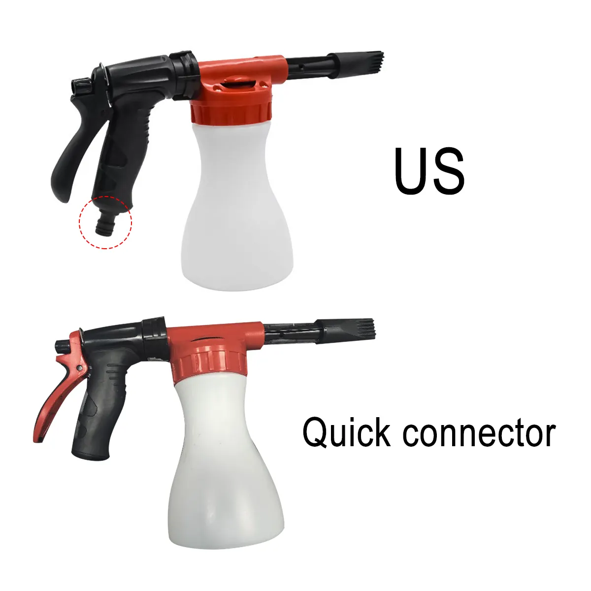 Foam Gun Car Wash Cannon  Plastic Portable Foamer Nozzle Car Washer Soap Sprayer For Car Glass Windshield Garden Clean