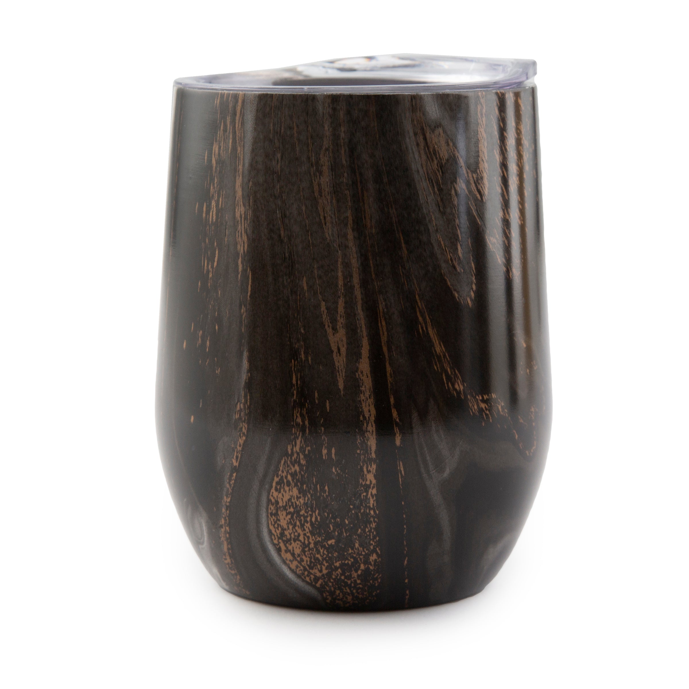 12 Oz Black Geo Wine Tumblers, Set Of 2