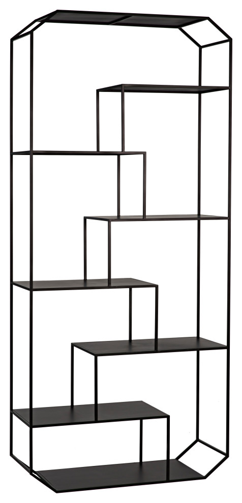 Marquise Bookcase  Black Metal   Industrial   Bookcases   by HedgeApple  Houzz