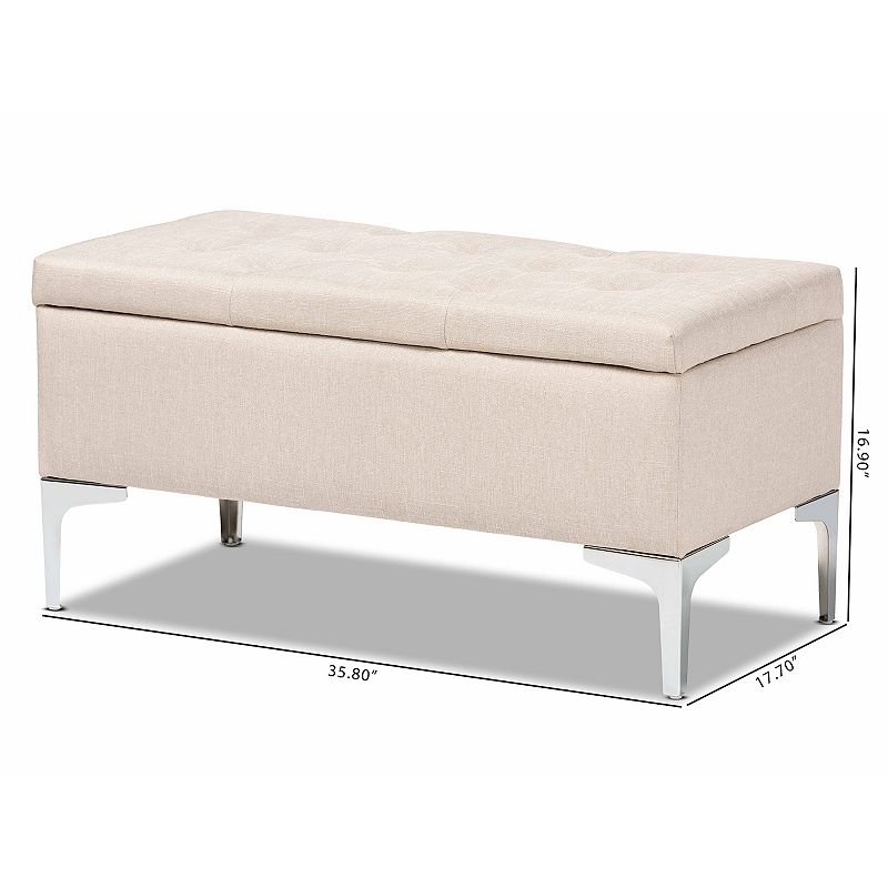 Baxton Studio Mabel Ottoman