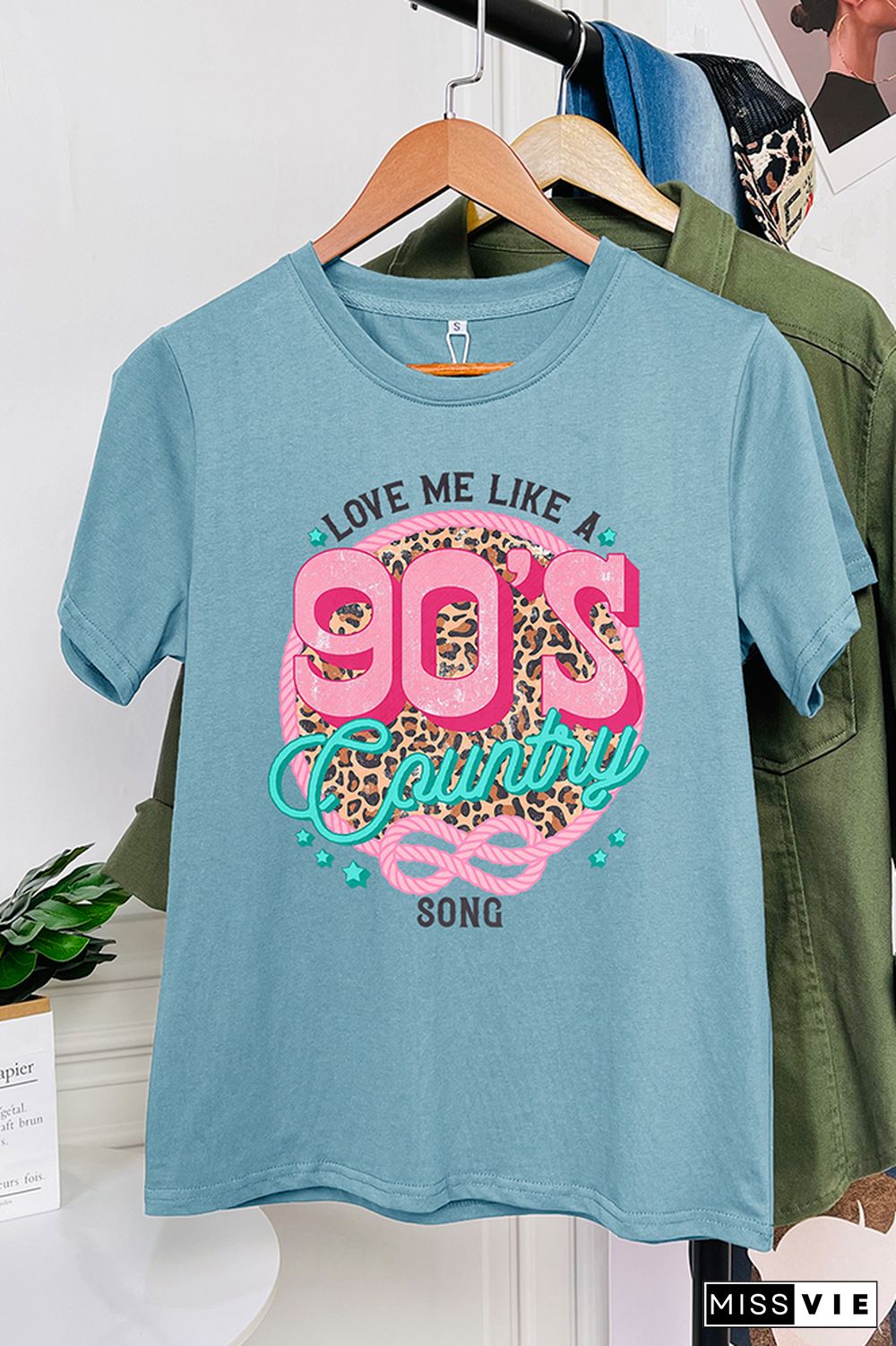 Love Me Like A 90's Country Song Short Sleeve Graphic Tee Wholesale