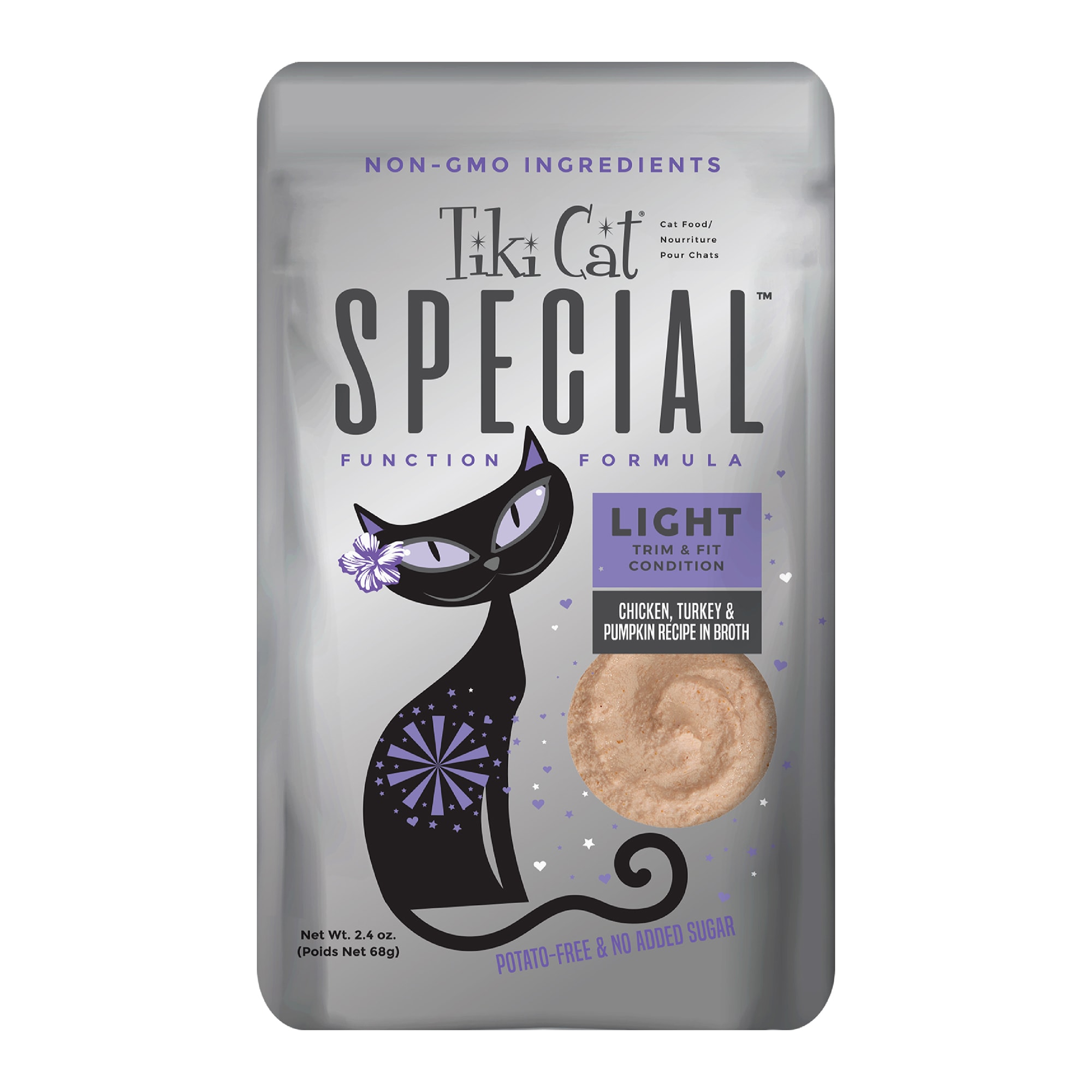 Tiki Cat Special Mousse Light Turkey  Chicken Wet Food， 2.4 oz.， Case of 12