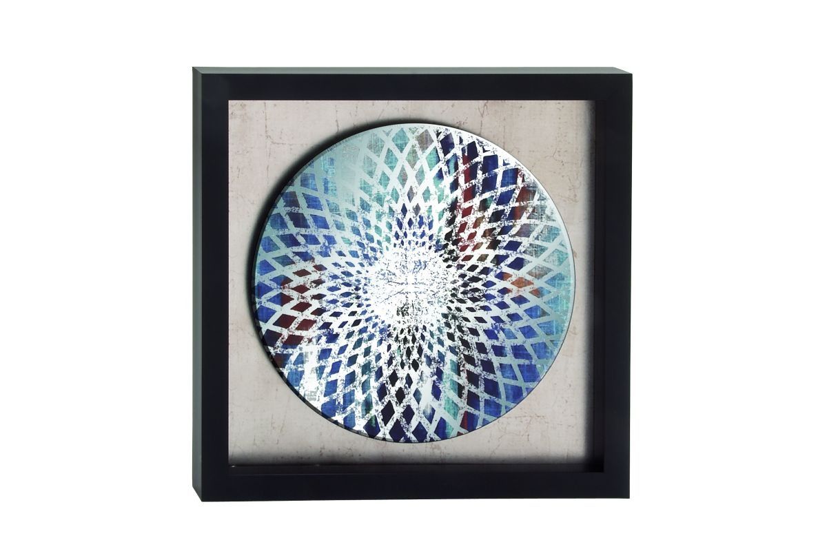 Decmode Polystone Framed Mirror Art Multi Color