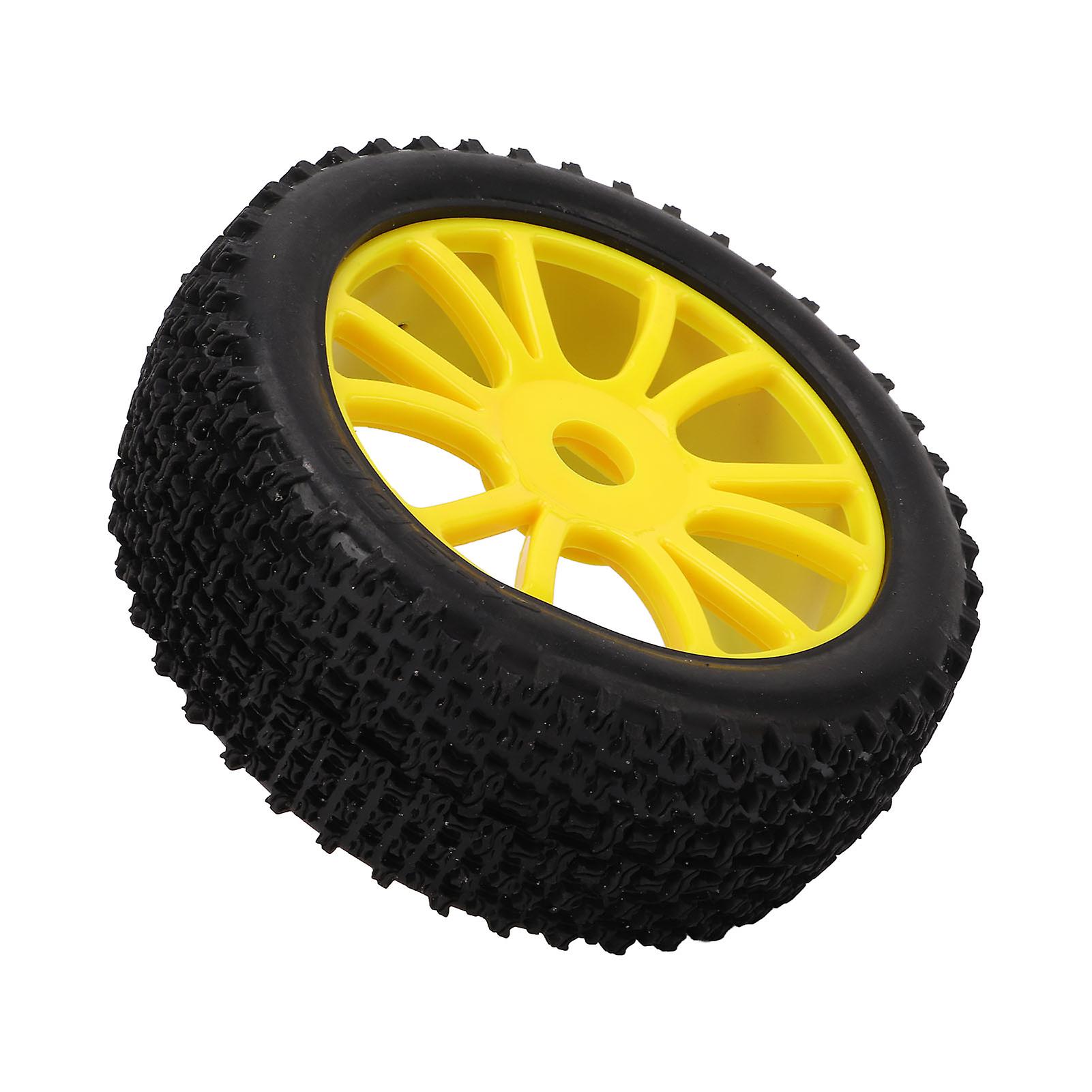 4pcs Rc Car Rubber Tires Wheel Rim Set For 1/8 1/10 Remote Control Car Upgrade Accessories