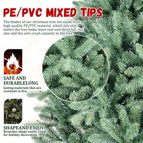 Blue PE/PVC Mixed Automatic Christmas Trees