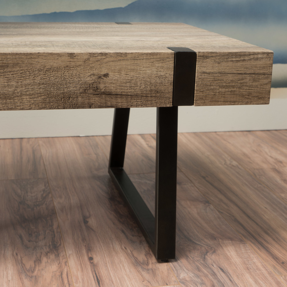 GDF Studio Genwa Canyon Coffee Table   Industrial   Coffee Tables   by GDFStudio  Houzz