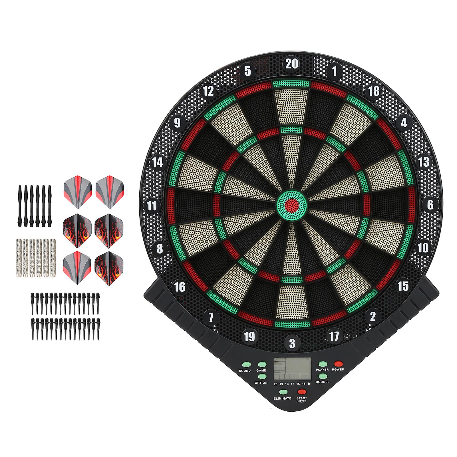 Electronic Dart Board Score Dart Plate Durable Plastic Dart Target Set Game Accessory