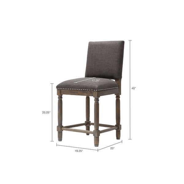 Madison Park Kagen Grey/ Reclaimed Grey Counter Stool - 19.25