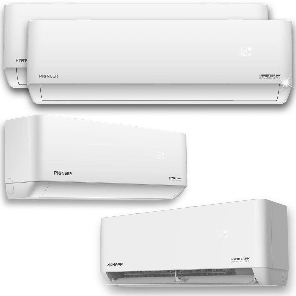 Pioneer Multi 36000 BTU 3-Ton 21.5 SEER Energy-Star Quad (4) Zone Wi-Fi Wall Mount Air Conditioner Heat Pump 230-Volt 16 ft. WYT040GLHI22M4