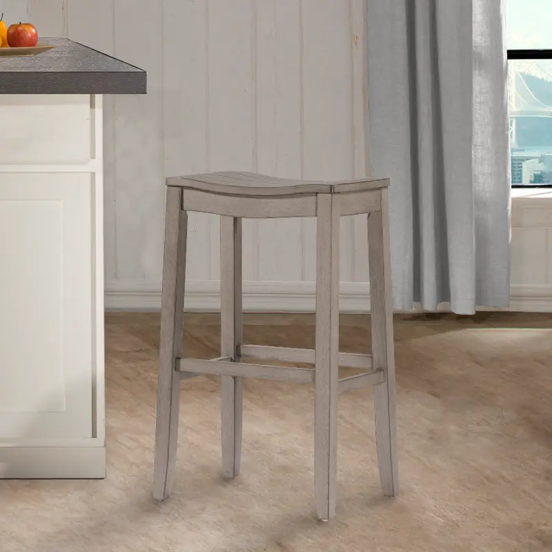 Fiddler Gray Saddle Bar Stool