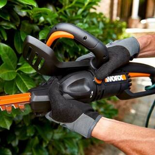 Worx 24 in. - 4.5 Amp in Electric Corded Hedge Trimmer with Inline Motor and Rotating Handle WG217