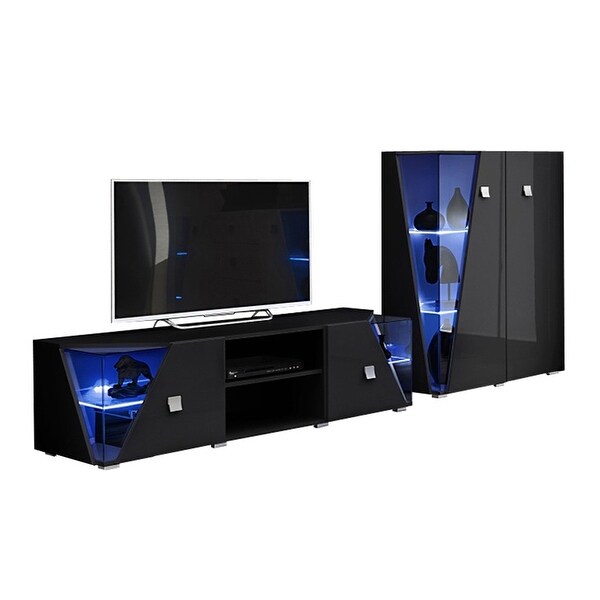 Edge Set TV-CUR Modern Wall Unit Entertainment Center