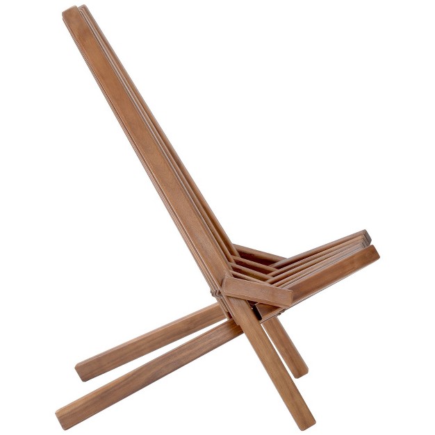 Folding Wood Chair Natural Wellfor