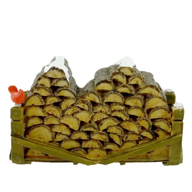 Department 56 Villages Village Wooden Log Pile One Accessory 2 25 Inches Christmas General Village 52665 Polyresin Brown