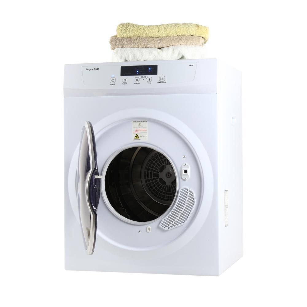 EQUATOR ADVANCED Appliances 3.5 cu.ft. 110V SensorRefresh Compact Vented Dryer White DD 860