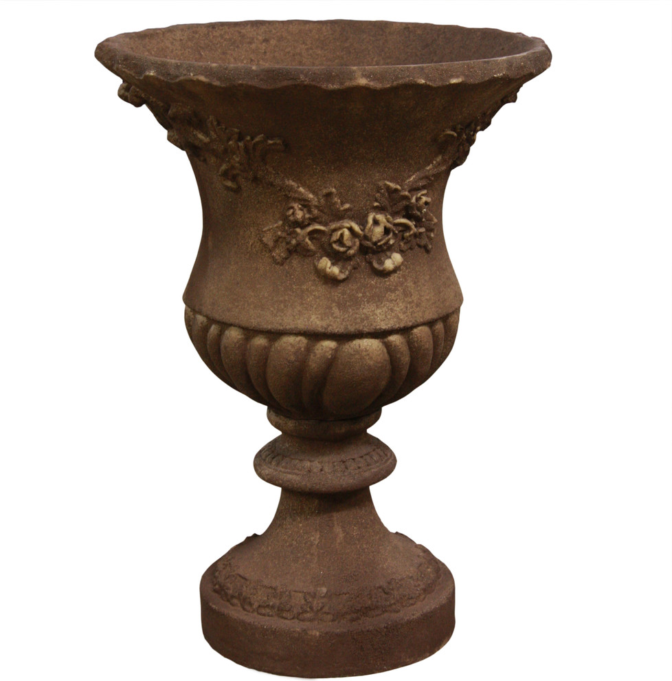 Hamlin Decorative Urn Planter   Traditional   Outdoor Pots And Planters   by Orlandi Statuary Inc  Houzz